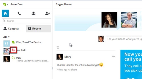 skype for mac unblock contact